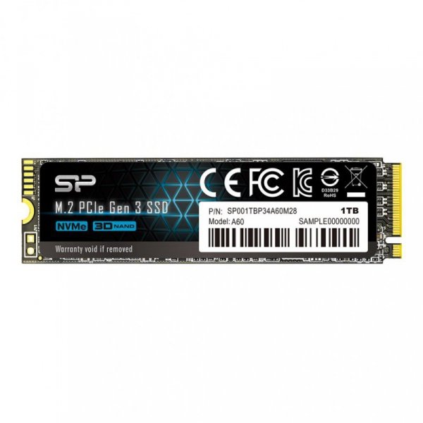 Silicon Power Dysk SSD P34A60 1TB PCIE M.2 NVMe 2200/1600 MB/s