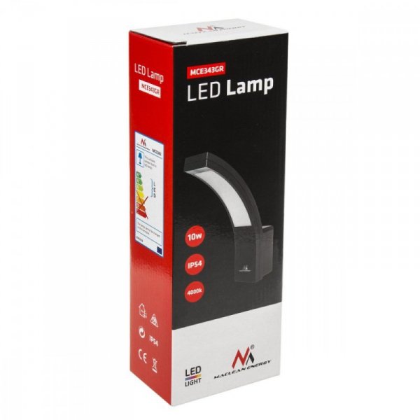 Maclean Lampa LED ścienna elewacyjna 10W MCE343 GR