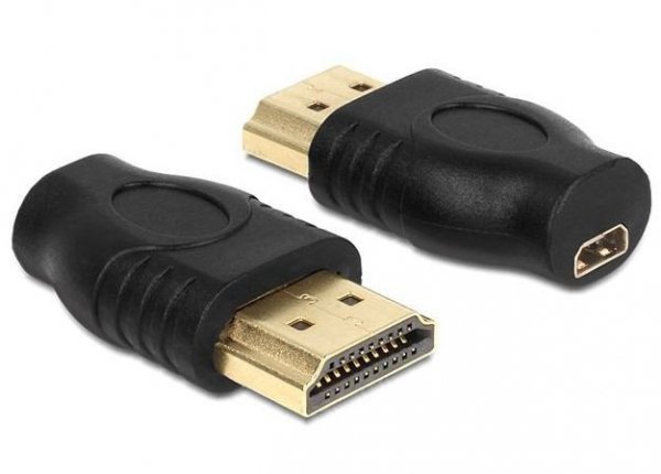 Delock Adapter HDMI(F) HDMI MICRO(F) BECZKA czarny