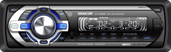 Sencor Radio samochodowe SCT 4056MR, Moc 4x40W,USB,SD/MMC,MP3
