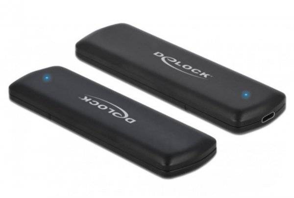 Delock Obudowa zewnętrzna USB Type-C na M.2 NVMe PCIe lub SATA SSD - Beznarzędziowa