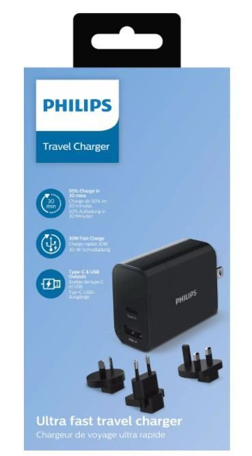 Philips Ładowarka USB-A USB-C 30W (PD, QC)