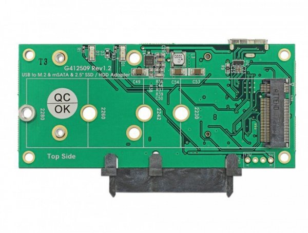 Delock Adapter USB micro F 3.1 - SATA / M.2 z wpustem B / mSATA