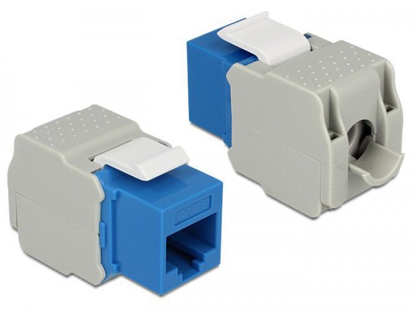 Delock Moduł Keystone z gniazdem RJ45 &gt; LSA Cat.6 UTP, niebieski