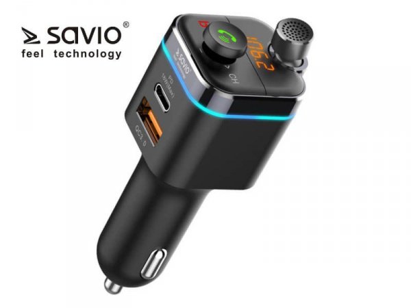 Elmak Transmiter FM SAVIO TR-12 z Bluetooth 5.0