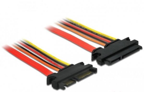 Delock Przedłużacz SATA 22 PIN M/F 20 cm 3.3V+5V+12V