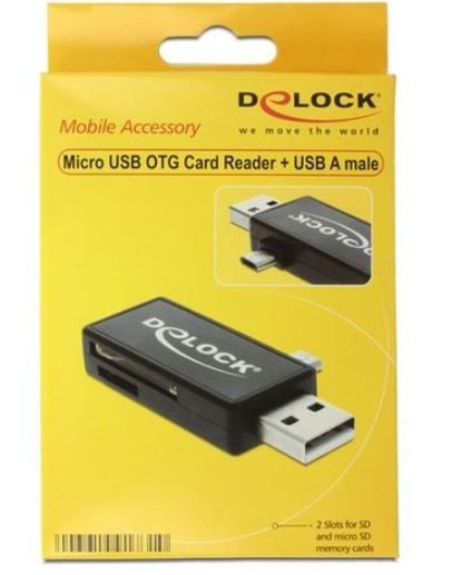 Delock Czytnik kart na USB + MICRO USB