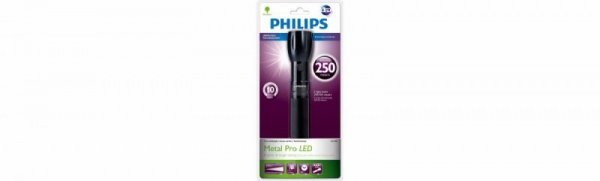 Philips Latarka Metal Pro LED Gumowy uchwyt Czarna