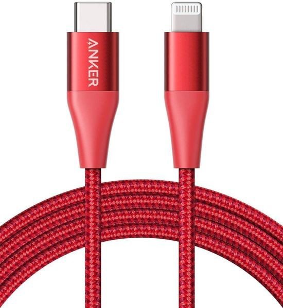 Anker Kabel PowerLine+ II USB-C - LTG 6ft czerwony