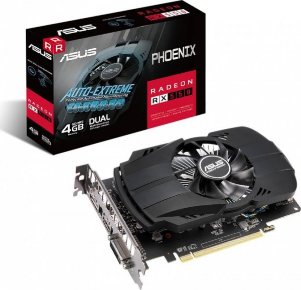 Asus Karta graficzna Radeon RX 550 Phoenix 4GB 128bit GDDR5 DVI/HDMI