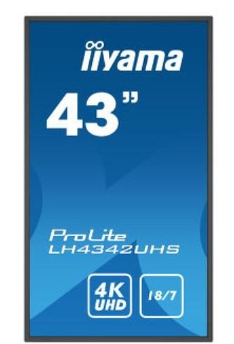 IIYAMA Monitor wielkoformatowy 42.5 cala LH4342UHS-B3 4K,18/7,SDM,IPS,LAN,PION,500cd/m2,OS8.0