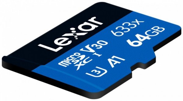 Lexar Karta pamięci microSDXC 64GB 633x 100/45MB/s CL10 adapter