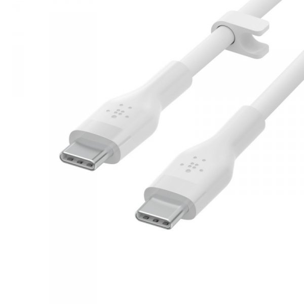 Belkin Kabel BoostCharge USB-C do USB-C 2.0 silikonowy 1m, biały