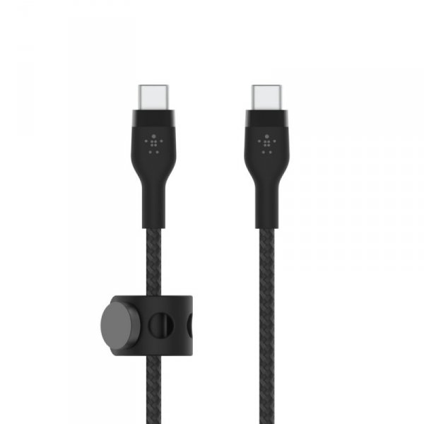 Belkin Kabel BoostCharge USB-C/USB-C silikonowy w oplocie 1m, czarny