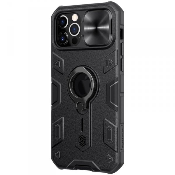 Nillkin Etui CamShield Armor Apple iPhone 12/12 Pro ( z wycieciem na logo) Czarne
