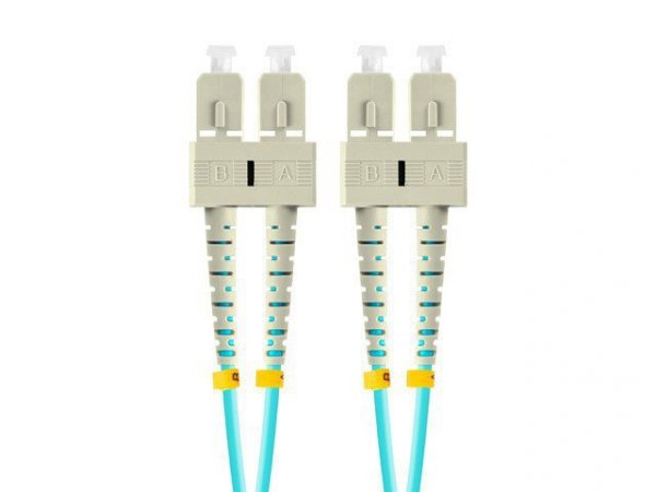 Lanberg Patchcord światłowodowy Mm Sc/Upc-Sc/Upc Duplex 3.0mm 2m Aqua