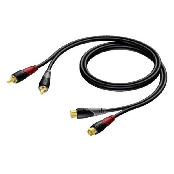 PROCAB Kabel 2x RCA/CINCH Żeński - 2x RCA/CINCH Męski 3 m - CLA850/3