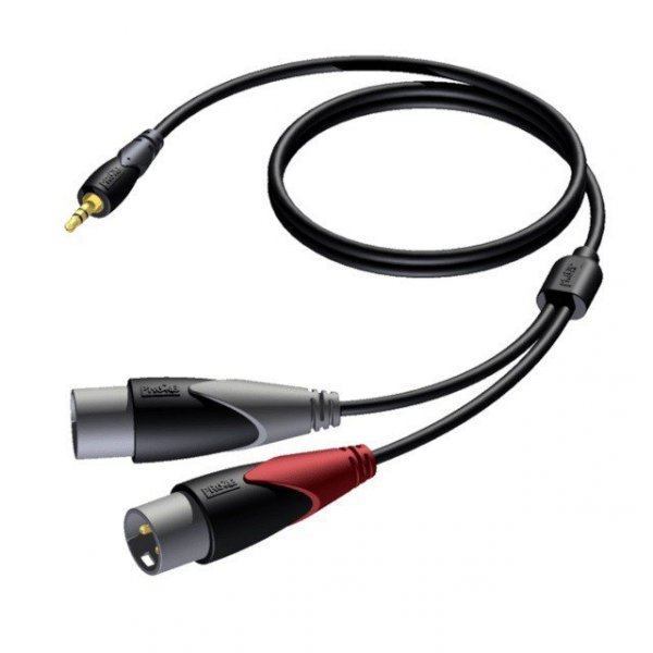 PROCAB Kabel 3,5mm Jack Męski Stereo - 2x XLR Męski 3 M - CLA712/3