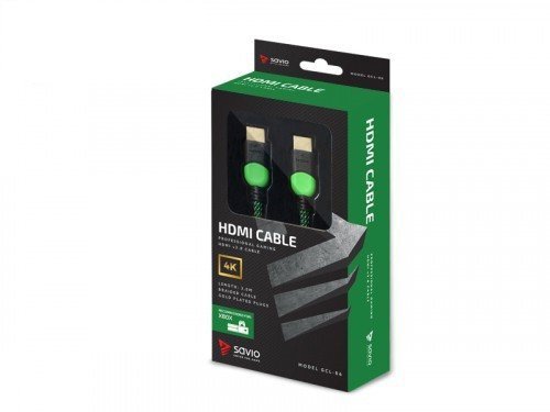 Savio Kabel HDMI 2.0 3m, GCL-06 Zielono-czarny