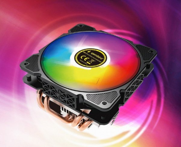 Gembird Chłodzenie CPU Huracan 12cm 100W 4-pin multicolor LED