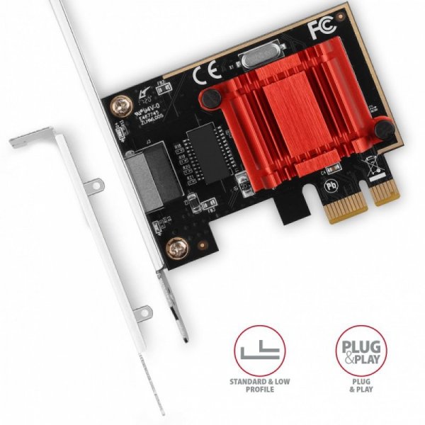 AXAGON PCEE-GIX Karta sieciowa PCIe 1x Gigabit Ethernet port (RJ-45), Intel i210AT, PXE, SP & LP