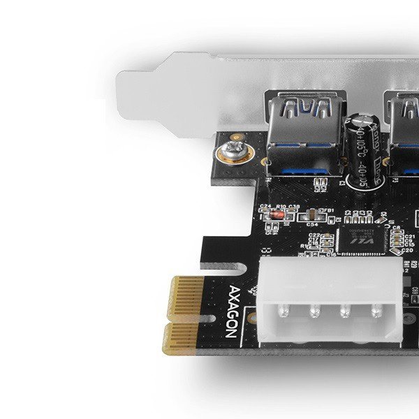 AXAGON Kontroler PCIe 2+2x port USB 3.2 GEN 1, PCEU-232VL, UASP, SP & LP