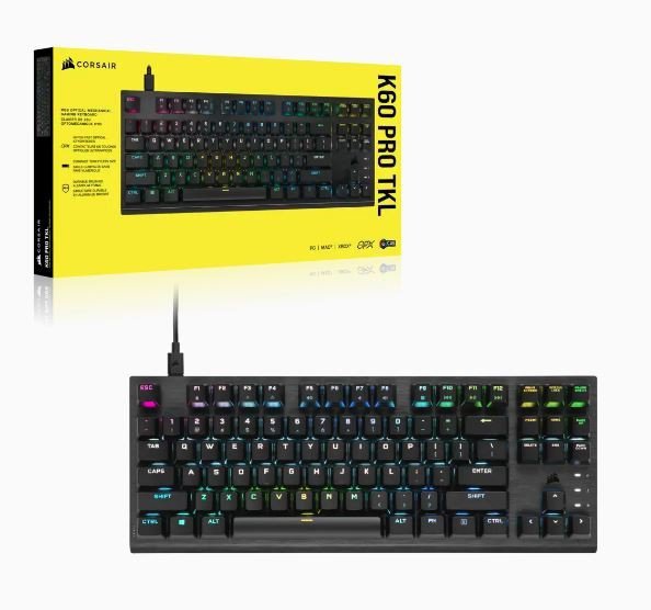 Corsair Klawiatura przewodowa K60 Pro TKL RGB Black