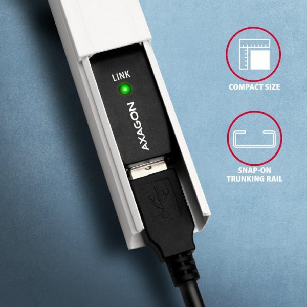 AXAGON ADR-220 USB 2.0 A-M -&gt; A-F aktywny kabel przedłużacz/wzmacniacz 20m