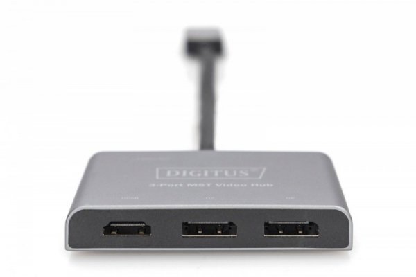 Digitus Hub/Koncentrator 3-portowy DisplayPort na 2xDisplayPort/1xHDMI 4K 60Hz UHD 0,2m