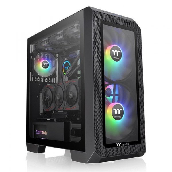 Thermaltake Obudowa - View 300 MX ARGB*3 Tempered Glass - Czarna