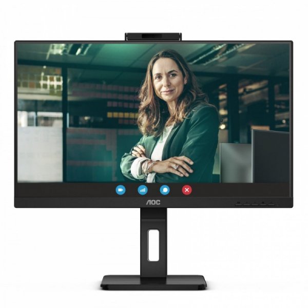 AOC Monitor 24P3CW 23.8 cali IPS HDMI DP USB-C Pivot Kamera