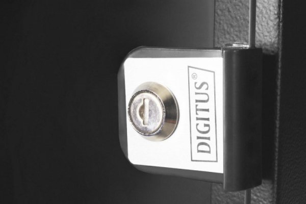Digitus Szafa sieciowa wisząca 10 cali 12U, SOHO PRO 595 x 315 x 300 mm, nośność 60kg, drzwi szyba, niezłożona, Czarna