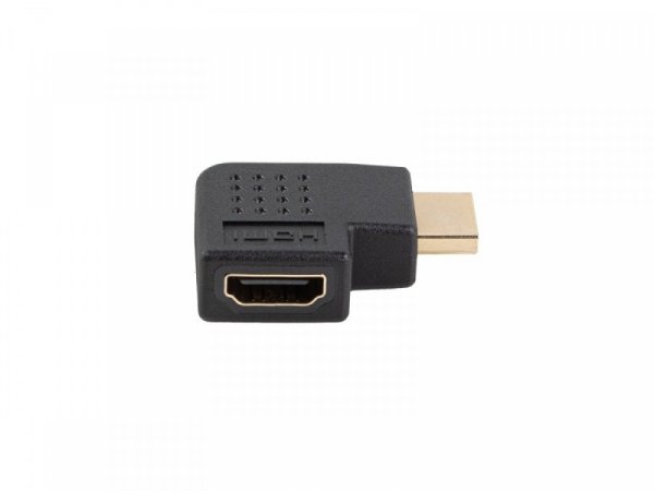 Lanberg Adapter HDMI(M)-HDMI(F) 4K kątowy prawo czarny AD-HDMI-06