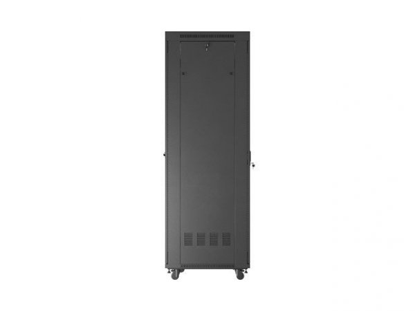 Lanberg Szafa instalacyjna rack stojąca 19 cali 47U 800x800 drzwi perforowane LCD czarna (Flat pack)
