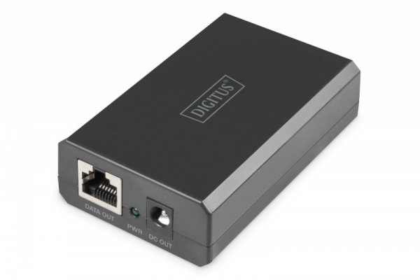 Digitus Gigabit Ethernet Splitter PoE++ 802.3af/at/bt RJ45/DC 12V/4,2A lub 24V/2.1A 50W dla urządzeń bez PoE