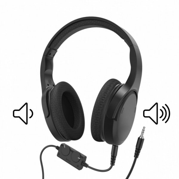 Hama Słuchawki nauszne przewodowe TV czarne