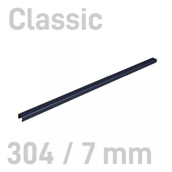 Grzbiety kanałowe MetalBind- O.CHANNEL Classic Czarny - 304/7 mm - 10 sztuk