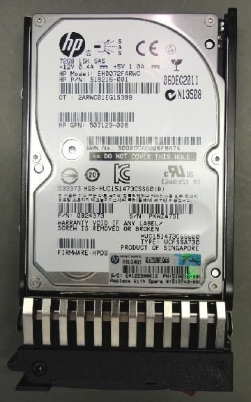 Hewlett Packard Enterprise SAS 72G 2,5 Inch DP **Refurbished**