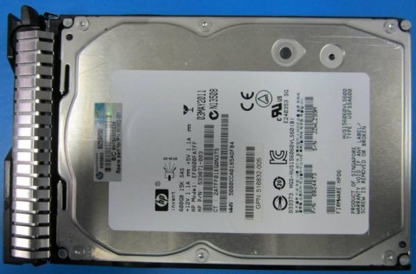 Hewlett Packard Enterprise 600GB 6GA15K 3.5" DP EVA **Refurbished**
