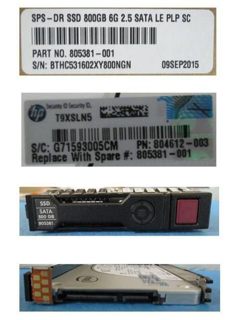Hewlett Packard Enterprise 800GB Hot-Plug SSD Sata **Refurbished** 2.5 Inch SFF