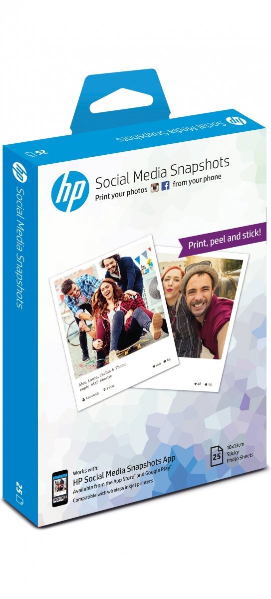 HP Social Media Snapshots, 25 sheets, 10x13cm W2G60A