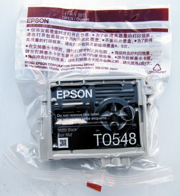 Wkład czarny matowy do Epson Stylus Photo R800/R1800 400 str. T0548