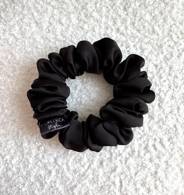 Scrunchie Gumka do włosów mini BLACK 