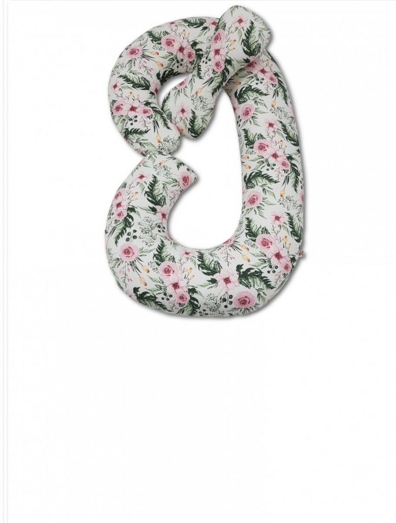 Poduszka ciążowa Typ C Rogal do karmienia i spania - KWIATY