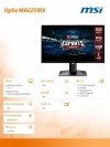 MSI Monitor 24.5 cali Optix MAG251RX FLAT^LED^FHD^NonTouch^czarny