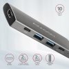 AXAGON HMC-5G2 Wieloportowy hub USB 5in1, 10Gbps, 2x USB-A + 2x USB-C + HDMI 4K^60Hz, PD 100W, 13cm USB-C kabel