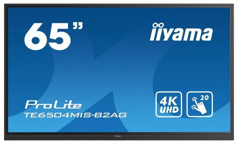 IIYAMA Monitor 65 cali TE6504MIS-B2AG PureTouch-IR,IPS,24^7,4K,USB-C,7H,S.PC