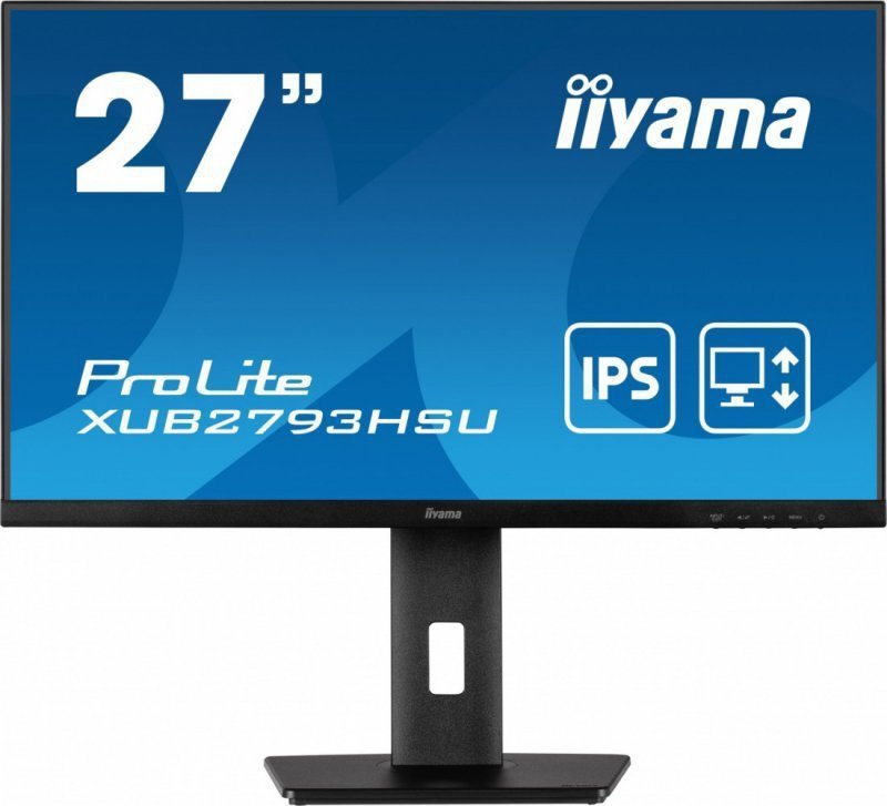 IIYAMA Monitor 27 cali XUB2793HSU-B5 IPS,FHD,HDMI,DP,USB,SLIM,HAS(150mm)