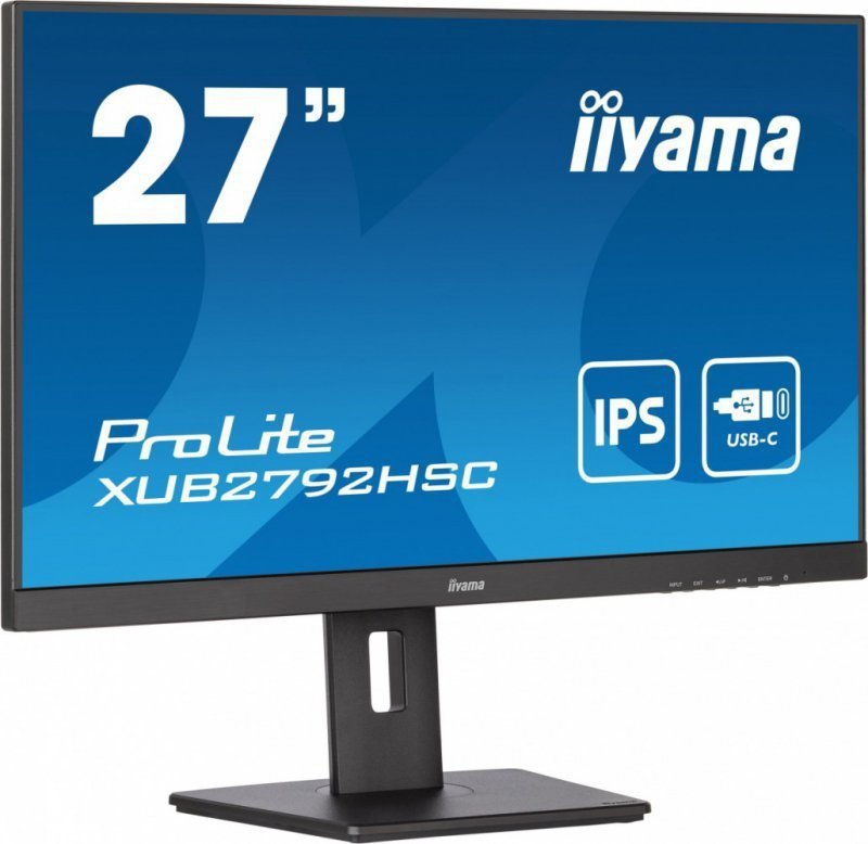 IIYAMA Monitor 27 cali XUB2792HSC-B5 IPS,FHD,USB-C,HDMI,DP,USB3.0,HAS(150mm)