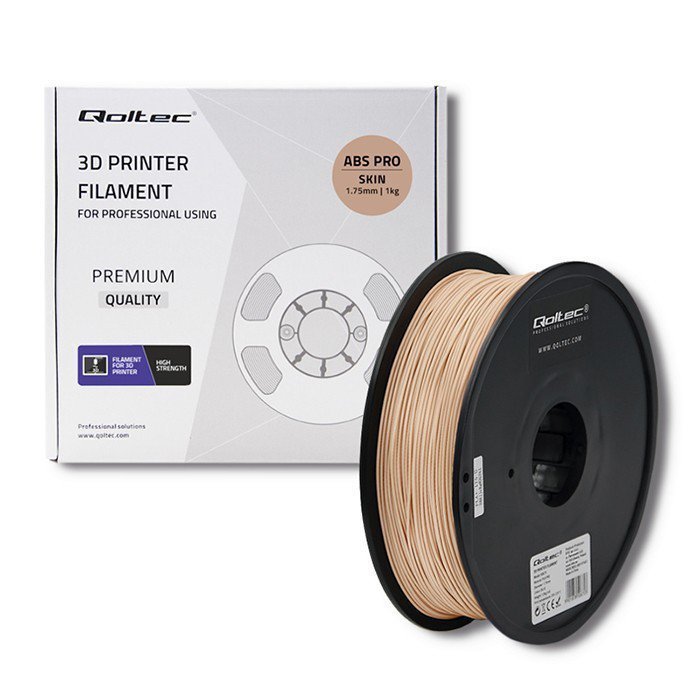 Qoltec Profesjonalny filament do druku 3D | ABS PRO | 1.75mm | 1kg | Cielisty